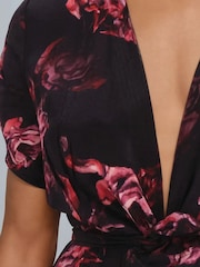 Religion Fade Maxi 2 Way Wrap Dress In Dark Floral - Image 6 of 6