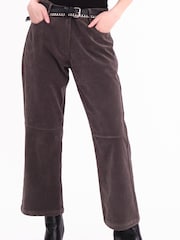Religion Grey Galaxy Suede Trousers - Image 1 of 7