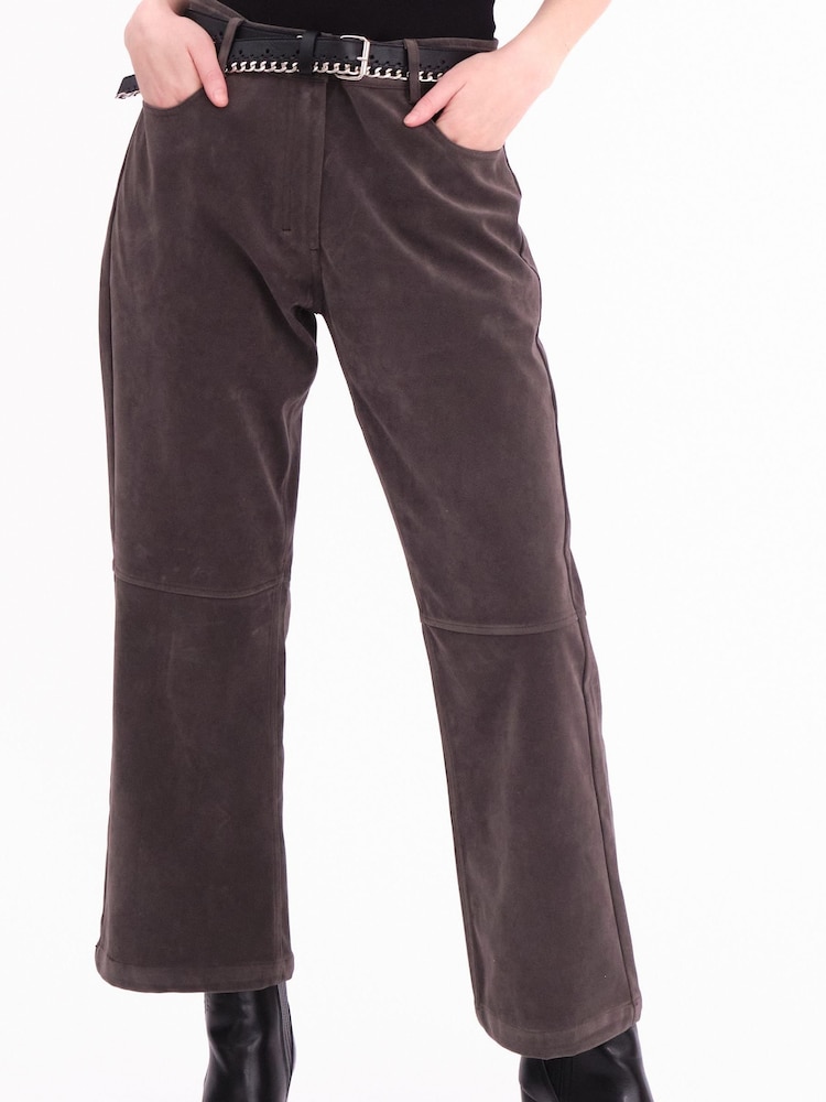 Religion Grey Galaxy Suede Trousers - Image 1 of 7