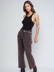 Religion Grey Galaxy Suede Trousers - Image 4 of 7