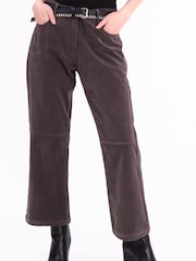 Religion Grey Galaxy Suede Trousers - Image 5 of 7