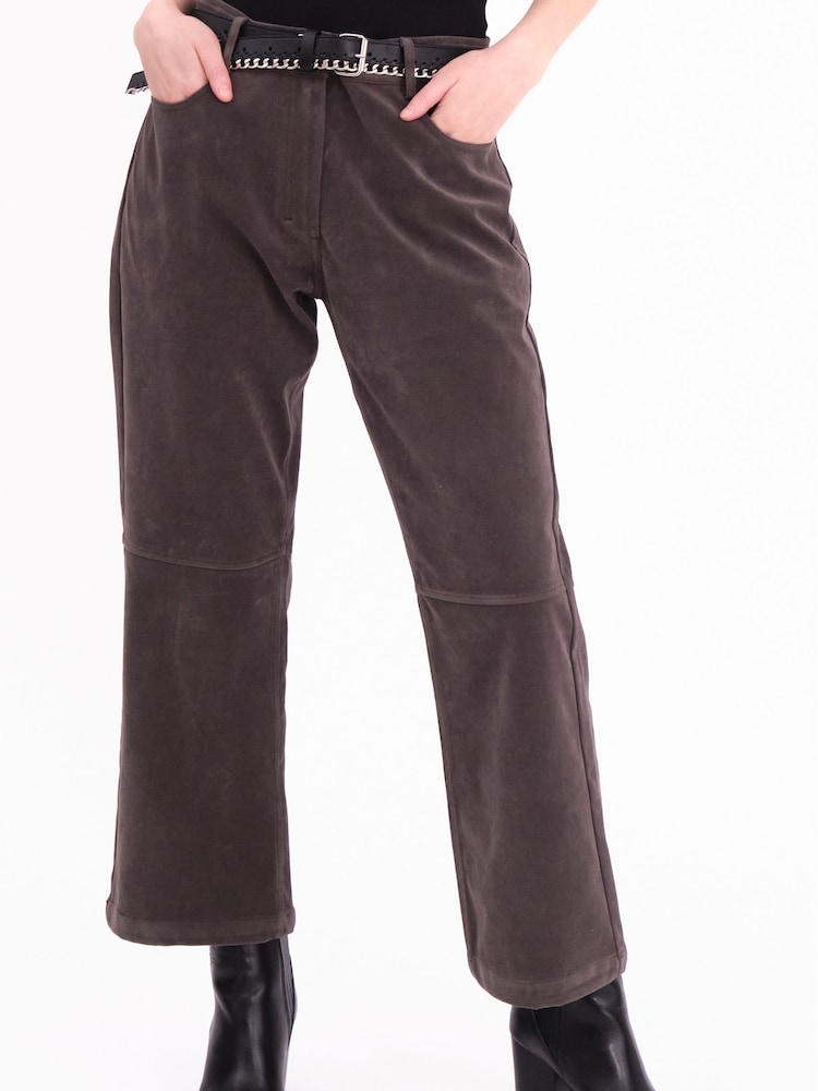 Religion Grey Galaxy Suede Trousers - Image 5 of 7