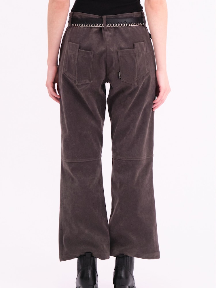Religion Grey Galaxy Suede Trousers - Image 6 of 7