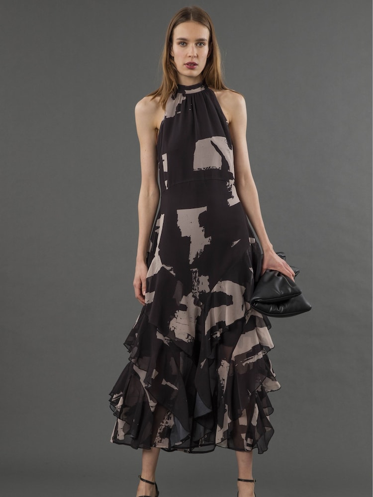 Schwarz - Religion Taylor Maxikleid mit vollem Rüschenrock - Bild 1 von 6 Schwarz - Religion Taylor Maxikleid mit vollem Rüschenrock - Bild 1 von 6