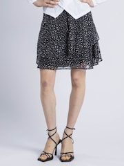 Religion Black Decoy Mini Skirt With Frill Detail - Image 2 of 6