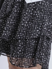 Religion Black Decoy Mini Skirt With Frill Detail - Image 4 of 6