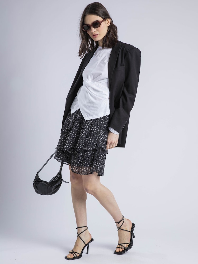 Religion Black Decoy Mini Skirt With Frill Detail - Image 6 of 6