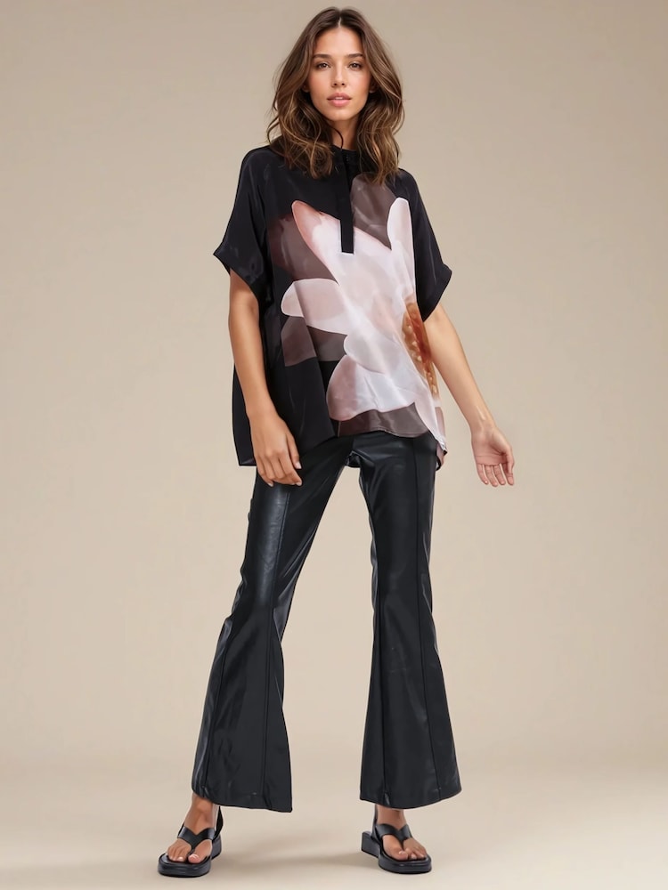 Religion Jade Shirt Blouse With Floral Print Placement Print - Image 1 of 6