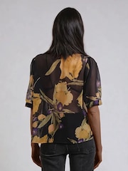Religion Yellow Indium Shirt Blouse With Puff Shoulder - Image 3 of 6