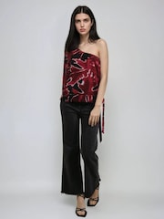 Religion Red Julia One Shoulder Top - Image 3 of 6