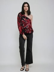 Religion Red Julia One Shoulder Top - Image 4 of 6