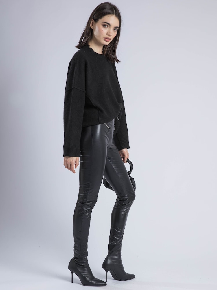 Religion Black Ida Faux Leather Leggings - Image 2 of 6 Religion Black Ida Faux Leather Leggings - Image 2 of 6