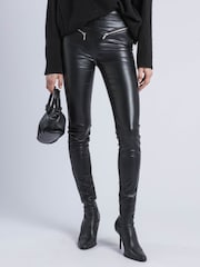 Religion Black Ida Faux Leather Leggings - Image 4 of 6