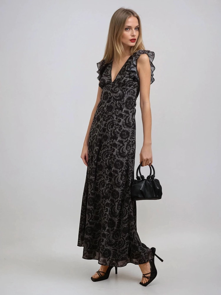Religion Bella Lace Up Maxi Dress In Dark Tie Dye Print - Imagen 1 de 6 Religion Bella Lace Up Maxi Dress In Dark Tie Dye Print - Imagen 1 de 6