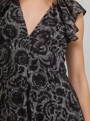 Religion Brown Bella Lace Up Maxi Dress In Dark Tie Dye Print - Image 4 of 6