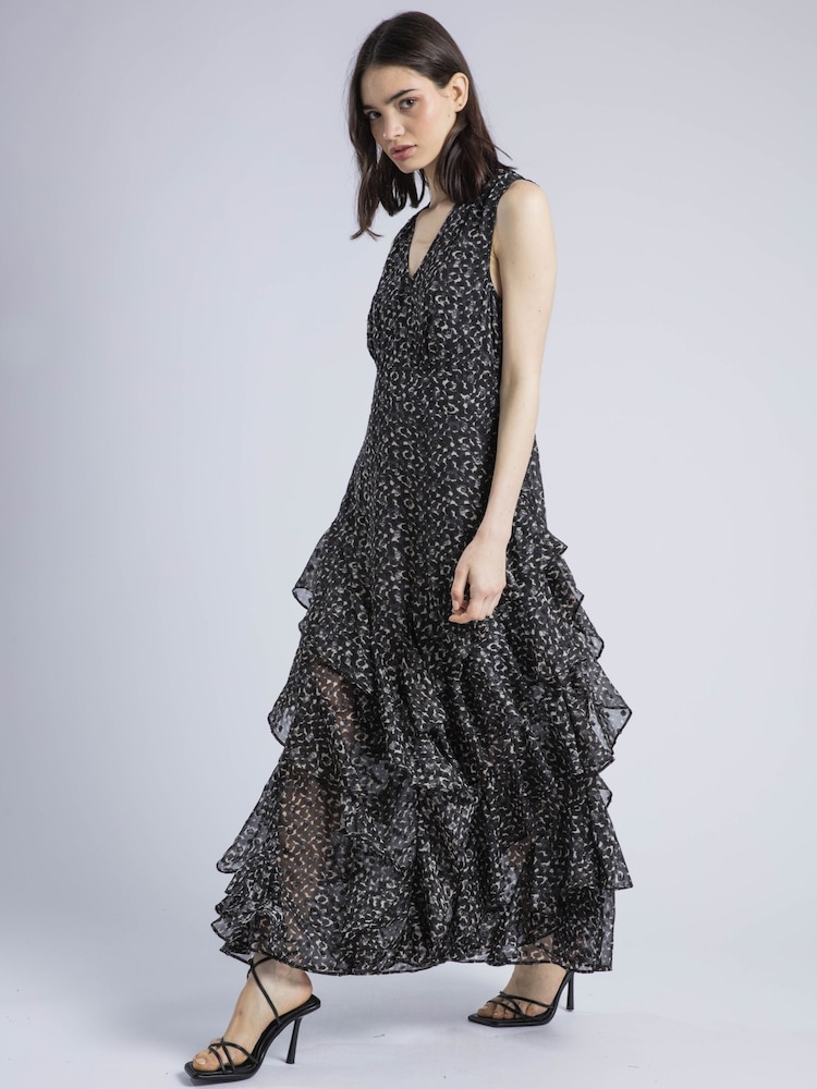 Religion Black Maya Maxi Shirt Dress In Cute Polkadot - Image 1 of 6 Religion Black Maya Maxi Shirt Dress In Cute Polkadot - Image 1 of 6