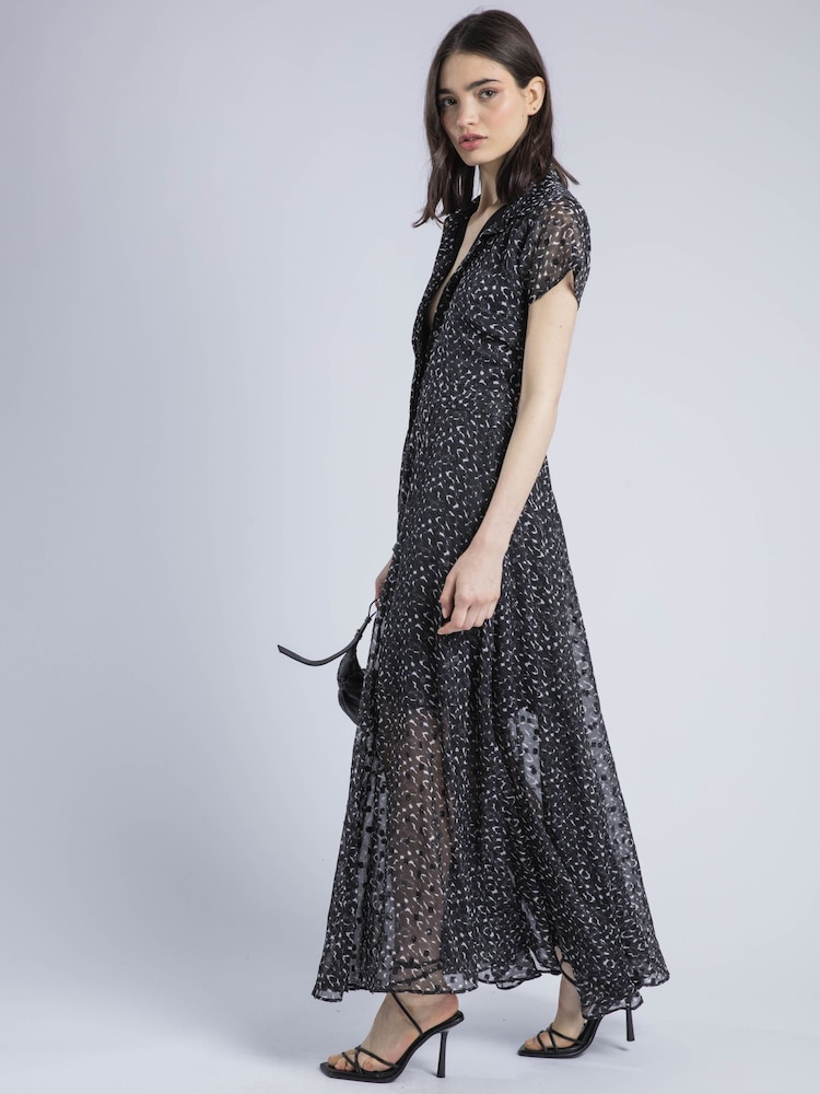 Religion Black Decoy Maxi Dress With Full Skirt In Cute Polka Dot - Image 2 of 5
