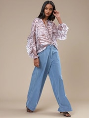 Religion Natural Oversized Callisto Blouse With Frills - Image 1 of 6