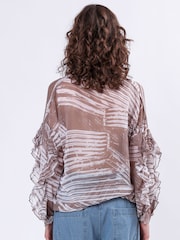 Religion Natural Oversized Callisto Blouse With Frills - Image 5 of 6