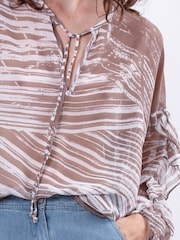Religion Natural Oversized Callisto Blouse With Frills - Image 6 of 6