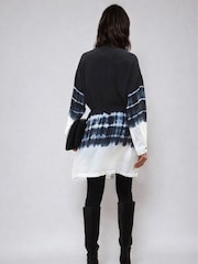 Religion Cluster Tunic In Tie Dye Stripe With Tassle Tie Belt - Bild 2 von 6