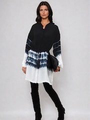 Religion Cluster Tunic In Tie Dye Stripe With Tassle Tie Belt - Bild 3 von 6