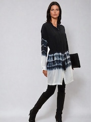 Religion Cluster Tunic In Tie Dye Stripe With Tassle Tie Belt - Bild 5 von 6