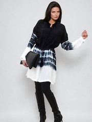 Religion Cluster Tunic In Tie Dye Stripe With Tassle Tie Belt - Bild 6 von 6