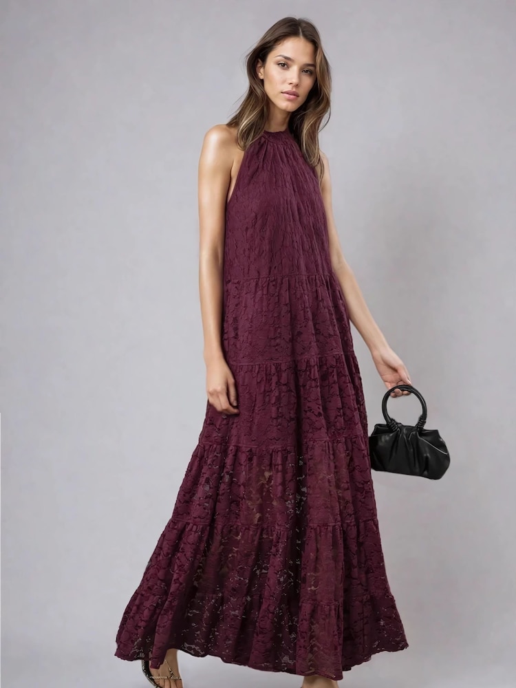 Religion Red Eileen Tiered Maxi Lace Dress - Image 2 of 6