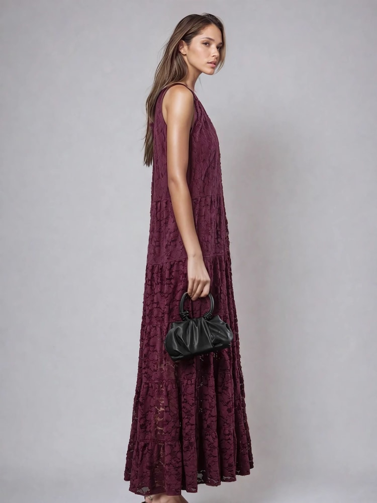 Religion Red Eileen Tiered Maxi Lace Dress - Image 4 of 6