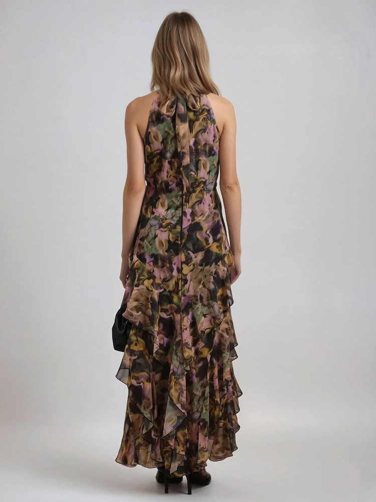 Religion Yellow Taylor Maxi Dress With Full Frill Skirt - Image 4 of 6