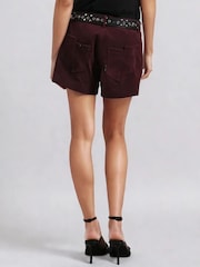 Religion Red Galaxy Suede Shorts - Image 3 of 6