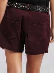 Religion Red Galaxy Suede Shorts - Image 6 of 6