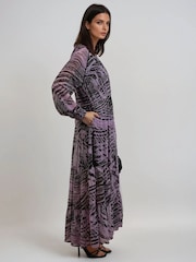 Religion Purple Callisto Maxi Dress With Tiered Skirt And Drawstring Waist - Image 6 of 6