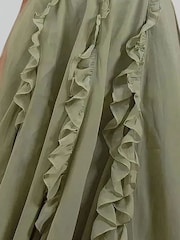 Religion Green Kate Maxi Dress With Frills And Spaghetti Straps - Image 6 of 6