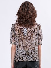 Religion Natural Indium Shirt Blouse With Puff Shoulder - Image 2 of 6