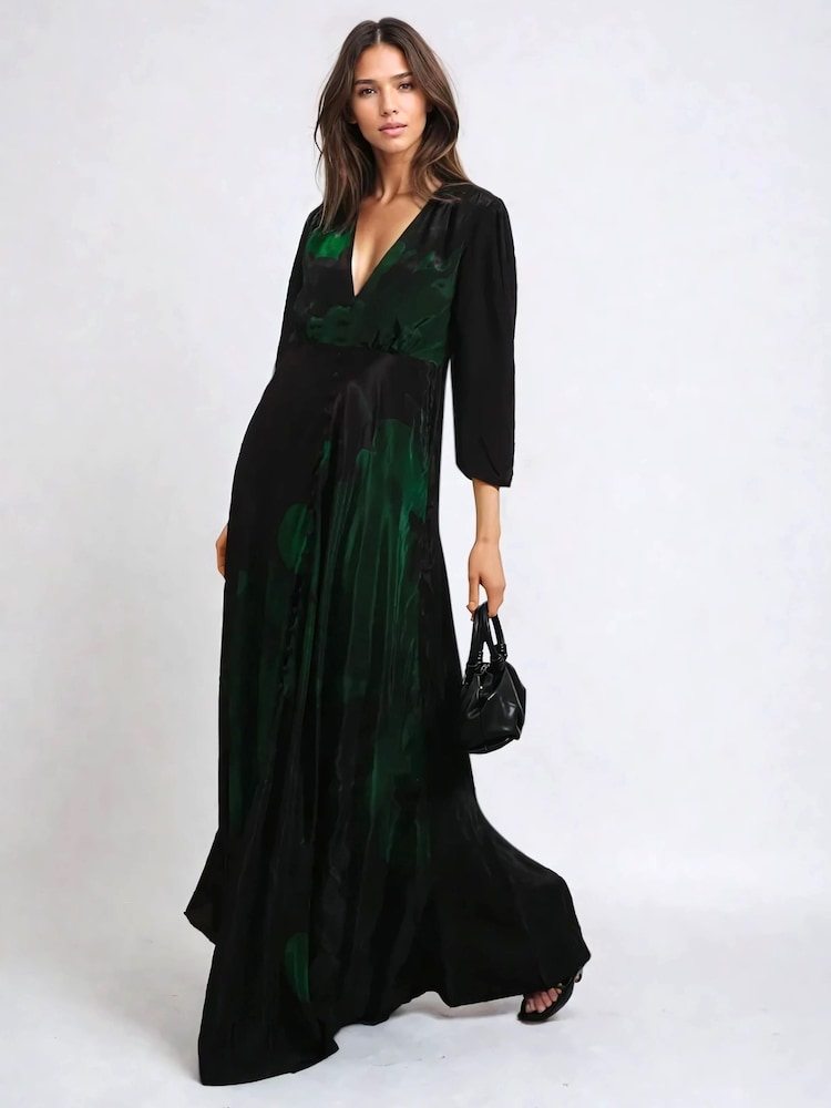 Religion Maryam Maxi Button Through Dress With Large Floral Print - Bild 1 von 6 Religion Maryam Maxi Button Through Dress With Large Floral Print - Bild 1 von 6