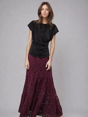 Religion Red Eileen Tiered Maxi Lace Skirt - Image 2 of 5