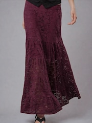 Religion Red Eileen Tiered Maxi Lace Skirt - Image 4 of 5