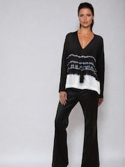 Religion Black Spell Top In Tie Dye With Tassle Belt Blouse - Image 3 of 5
