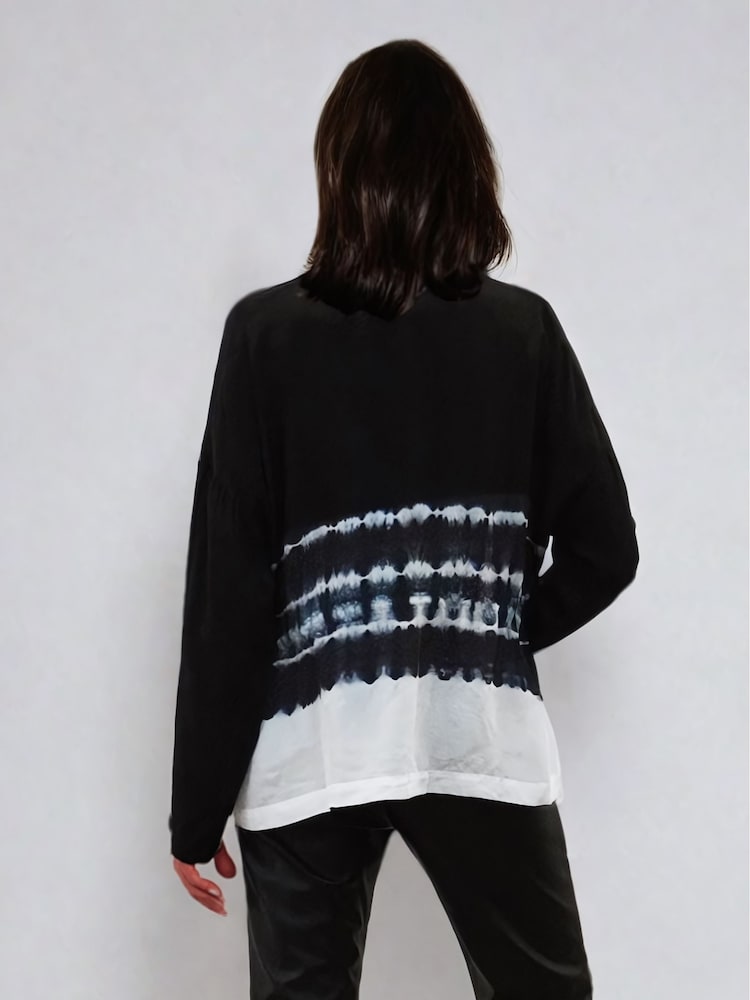 Religion Black Spell Top In Tie Dye With Tassle Belt Blouse - Image 4 of 5