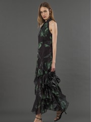 Religion Green Taylor Maxi Dress With Full Frill Skirt - Image 5 of 6