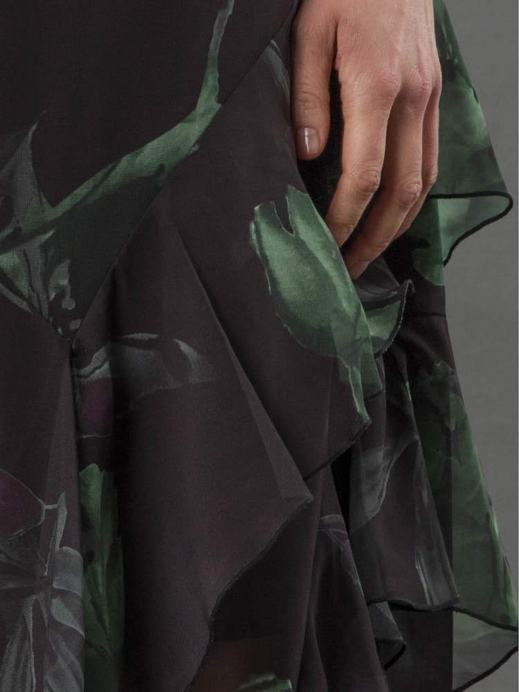 Religion Green Taylor Maxi Dress With Full Frill Skirt - Image 6 of 6