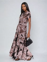 Religion Natural Mystic Maxi Shirt Dress In Animal Print - Image 1 of 6