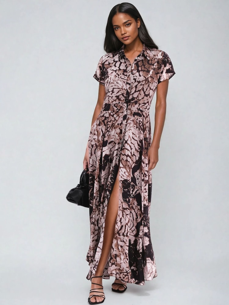 Religion Natural Mystic Maxi Shirt Dress In Animal Print - Image 2 of 6