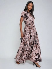 Religion Natural Mystic Maxi Shirt Dress In Animal Print - Image 5 of 6