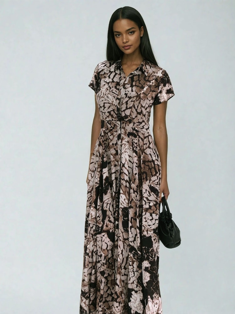 Religion Natural Mystic Maxi Shirt Dress In Animal Print - Image 7 of 7