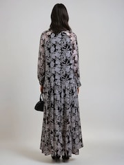 Religion Black Sunset Tiered Maxi Dress In Dark Ditsy Floral Print - Image 4 of 6