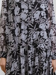 Religion Black Sunset Tiered Maxi Dress In Dark Ditsy Floral Print - Image 6 of 6