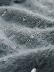 Grey Stripe Sequin Christmas Jumper Dress (3-16yrs) - Image 3 of 4